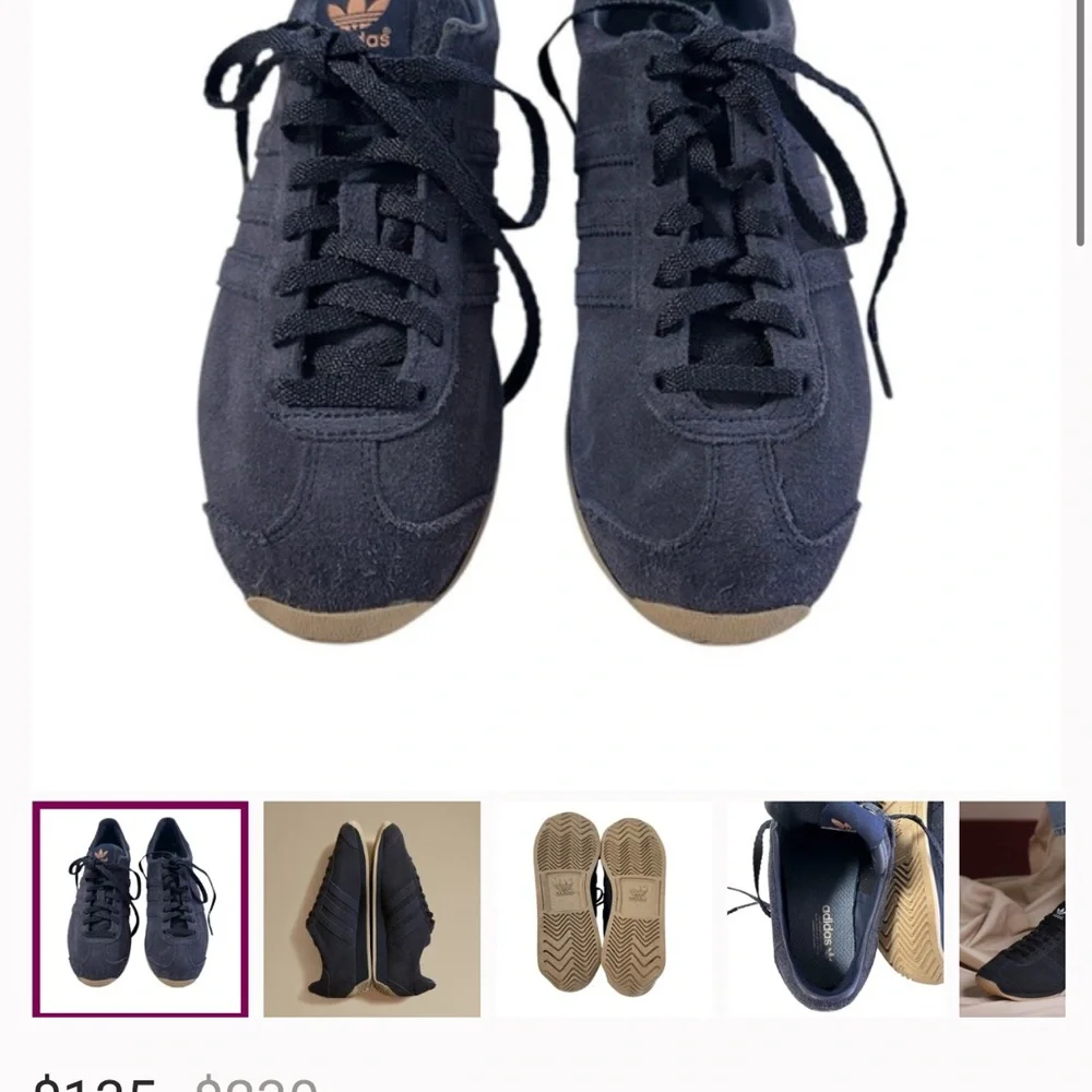 Adidas Navy and Gold Sneakers collaboration with KHAITE - Picture 10 of 16